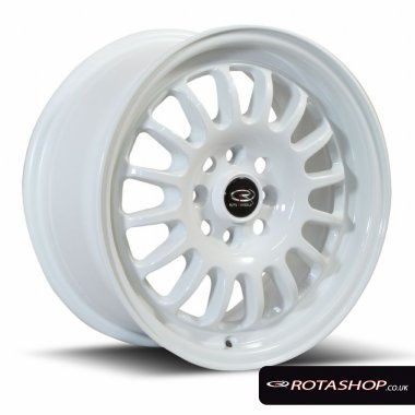 Rota TrackR 15" 7" 4x100mm ET40 White Single Rim